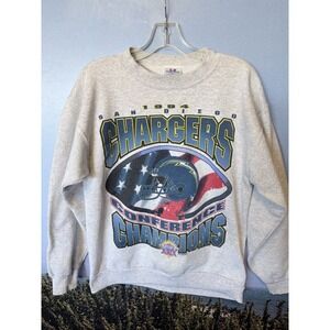 Vintage 1994 San Diego Chargers AFC Conference Champions Sweatshirt M *paint Mrk